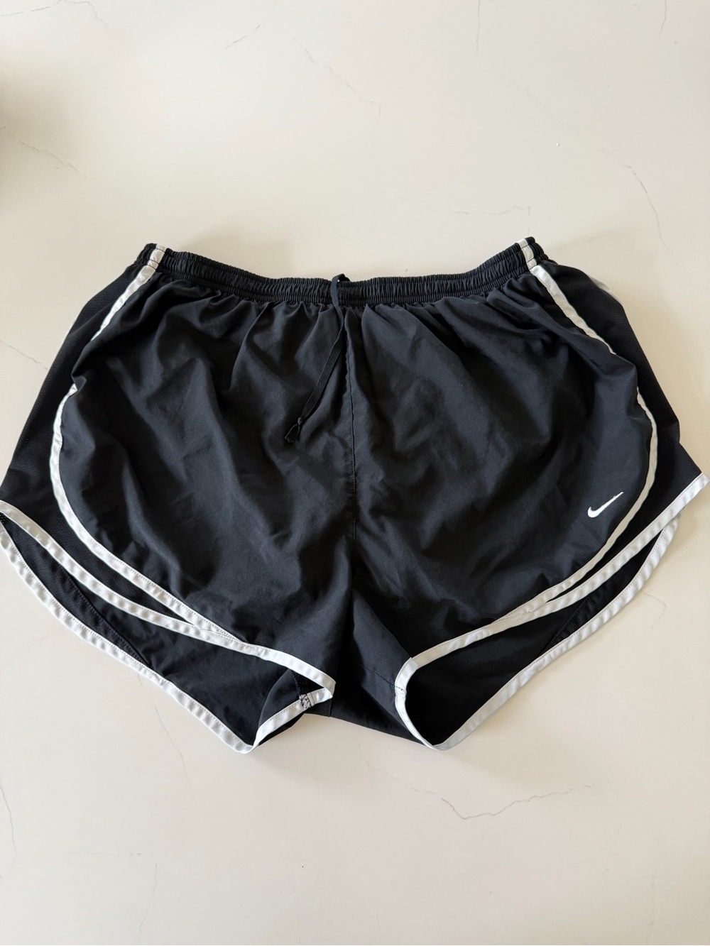 Nike Black Women's Athletic Shorts with White Trim